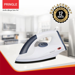 Pringle Light Weight Dry Iron | 12 Months Replacement Warranty | Japanese Quick Heat Technology Iron Press | Iron box for Clothes | Shock Proof Iron ( DI-1106-Blue, 1000 Watts, 0.7 KG) I Made In India