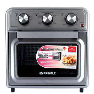 Pringle Air Oven 23 Litres With Aero Crisp Technology 5 in one Traditional Air Fryer Oven | - Dehydrator, Air Fryer, Convection Oven with rotisserie | Preset Function - Toast, Bake, Broil, Air Fry and Reheat| Watt:1650W