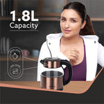 Pringle Vogue 1.8L Electric Glass Kettle 1350W by Pringle Homeware - front view