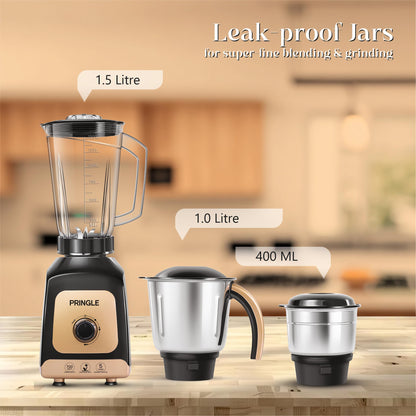 Pringle Thunder Pro 700Watt Juicer Mixer Grinder with 3 Jars for Grinding, Mixing, Juicing with Powerful Motor by Pringle