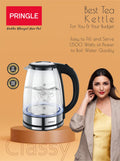 Classy Electric Kettle 1500 W for Tea and Coffee in Home and Office Cordless with LED Illumination along with cordless base , 1.8 Litre Capacity (Borosilicate Glass)