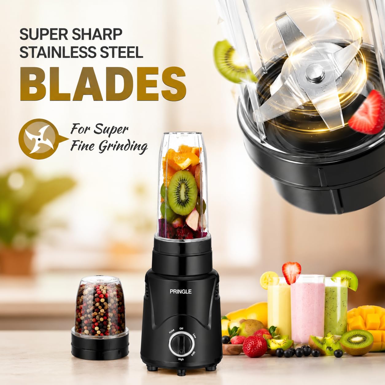Alexa Nutri Blender 450W by Pringle Homeware - side view