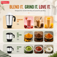 Alfa Plus 550W 3 Jar Mixer Grinder | 3 Stainless Steel Jars | Stainless Steel Blades | (AlfaPlus_MG_3Jar_Blue)