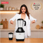 Alfa Plus 550W 2 Jar Mixer Grinder | 2 SS Jars (Wet, Dry & Chutney) | SS Blades | Compact & Powerful | White Black