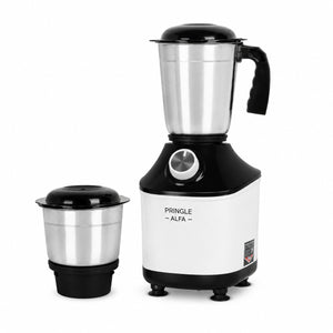 Alfa Plus 550W 2 Jar Mixer Grinder | 2 SS Jars (Wet, Dry & Chutney) | SS Blades | Compact & Powerful | White Black