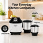 Alfa Plus 550W 3 Jar Mixer Grinder | 3 SS Jars (Liquidizing, Wet, Dry & Chutney) | SS Blades | Compact & Powerful | White Black