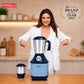 Alfa Plus 550W 2 Jar Mixer Grinder | 2 SS Jars (Wet, Dry & Chutney) | SS Blades | Compact & Powerful | Blue