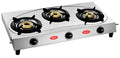 Blaze 03 SS | 3 Burner Stainless Steel Cooktop with High Efficiency Brass Burners