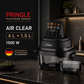 Glass Digital Air Fryer 5.5L | Dual Capacity 4L + 1.5L | 1500W Fast Heating