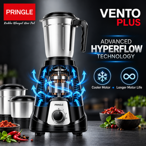 Vento Plus Mixer Grinder 550W with 3 Stainless Steel Jars 1.5L