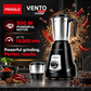 Vento Mixer Grinder 550W with Hyperflow Technology, 2 Stainless Steel Jars, 1.5L