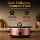 Electric Slow Cooker 2.5L | Ceramic Pots with Glass Lids | Slow Cooking & Warming | Buffet Server | Copper Finish