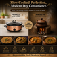 Electric Slow Cooker 2.5L | Ceramic Pots with Glass Lids | Slow Cooking & Warming | Buffet Server | Copper Finish