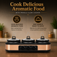 Electric Slow Cooker 4.5L (1.5L x 3 Pots) | Ceramic Pots with Glass Lids | Slow Cooking & Warming | Multi-Pot Buffet Server | Copper Finish