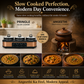 Electric Slow Cooker 4.5L (1.5L x 3 Pots) | Ceramic Pots with Glass Lids | Slow Cooking & Warming | Multi-Pot Buffet Server | Copper Finish