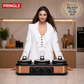 Electric Slow Cooker 4.5L (1.5L x 3 Pots) | Ceramic Pots with Glass Lids | Slow Cooking & Warming | Multi-Pot Buffet Server | Copper Finish