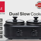 Electric Slow Cooker 2.5L (1.25L x 2 Pots) by Pringle Homeware - front view