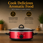 Electric Slow Cooker 2.5L | Ceramic Pots with Glass Lids | Slow Cooking & Warming | Buffet Server | Red