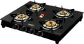 Glam Series Glam 04 4 Burner Glass Cooktop with Brass Burners
