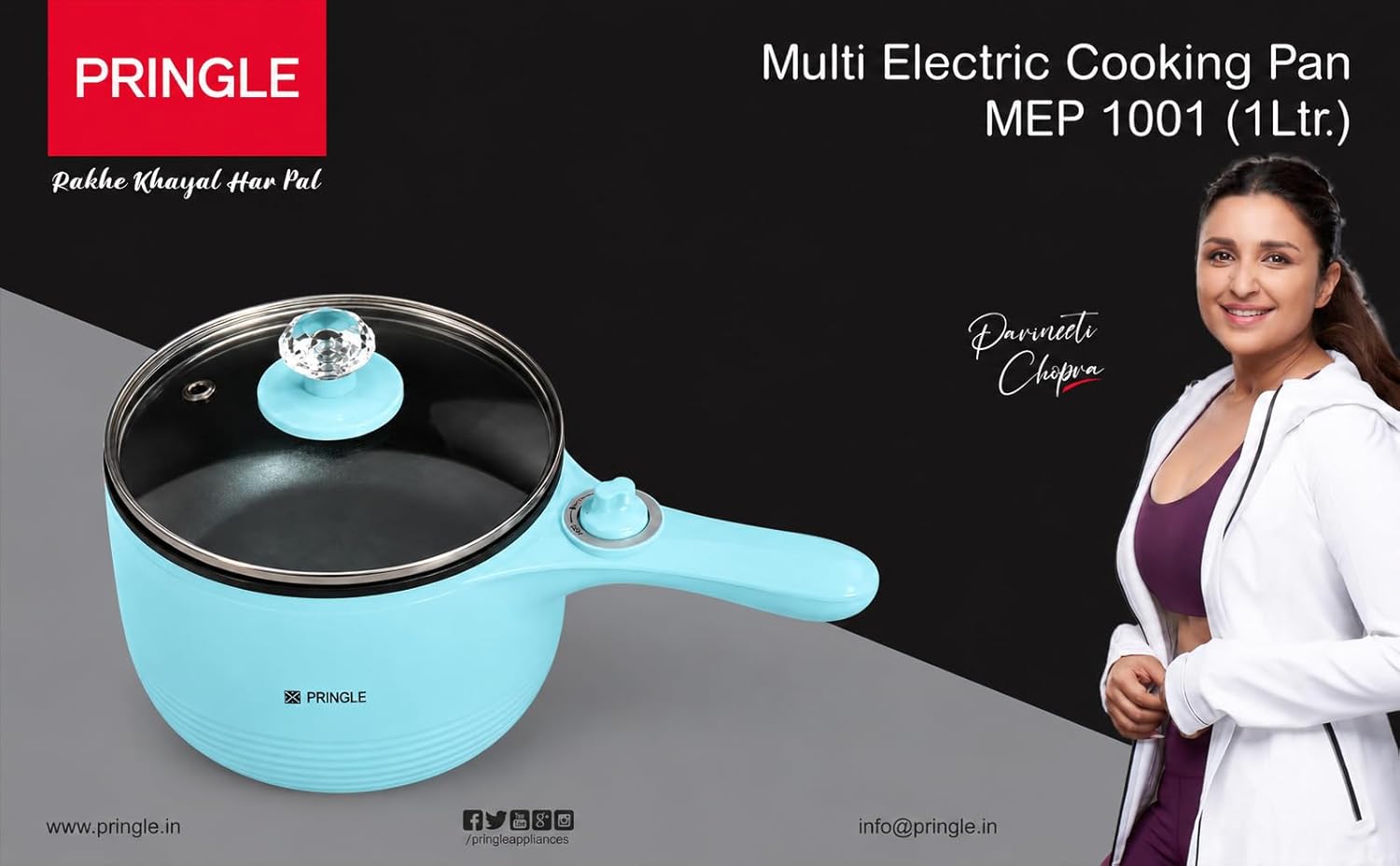 Multi-Functional Electric Pan MEP 1001 by Pringle Homeware - front view