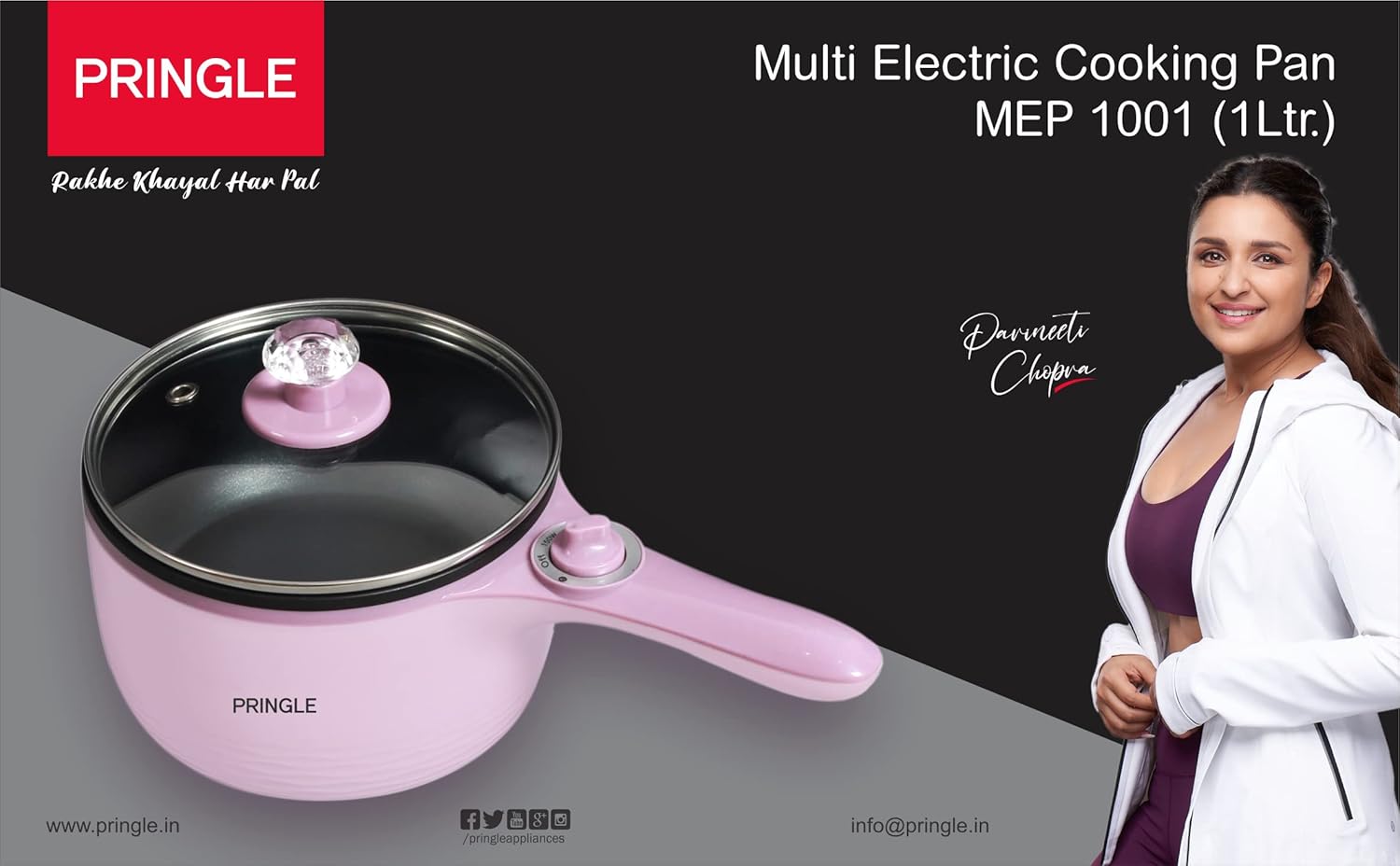 Multi-Functional Electric Pan MEP 1001 by Pringle Homeware - close-up