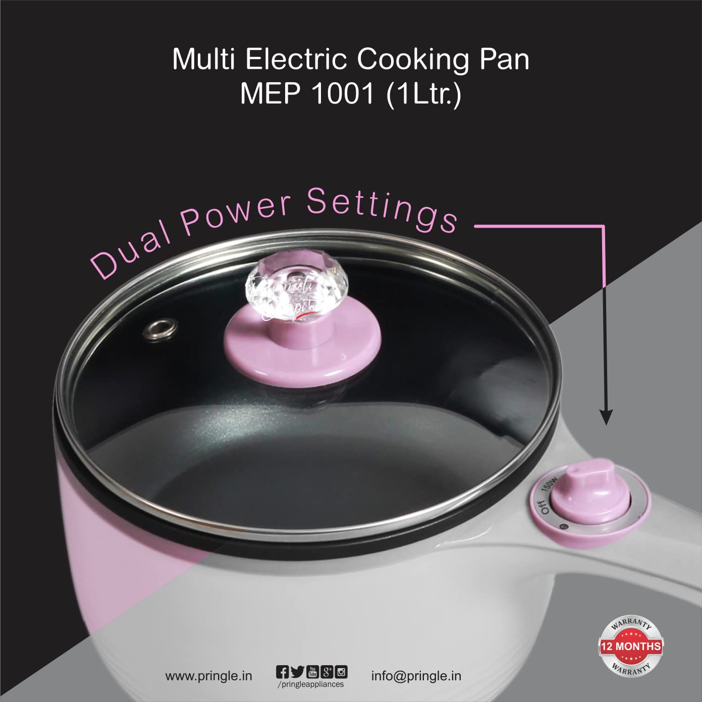 Multi-Functional Electric Pan MEP 1001 by Pringle Homeware - lifestyle view