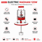 Electric Madhani 125W | Copper Winding Motor | Double Ball Bearing | Lassi, Buttermilk & Curd Blender Bilona | Valona Machine | SS Plate