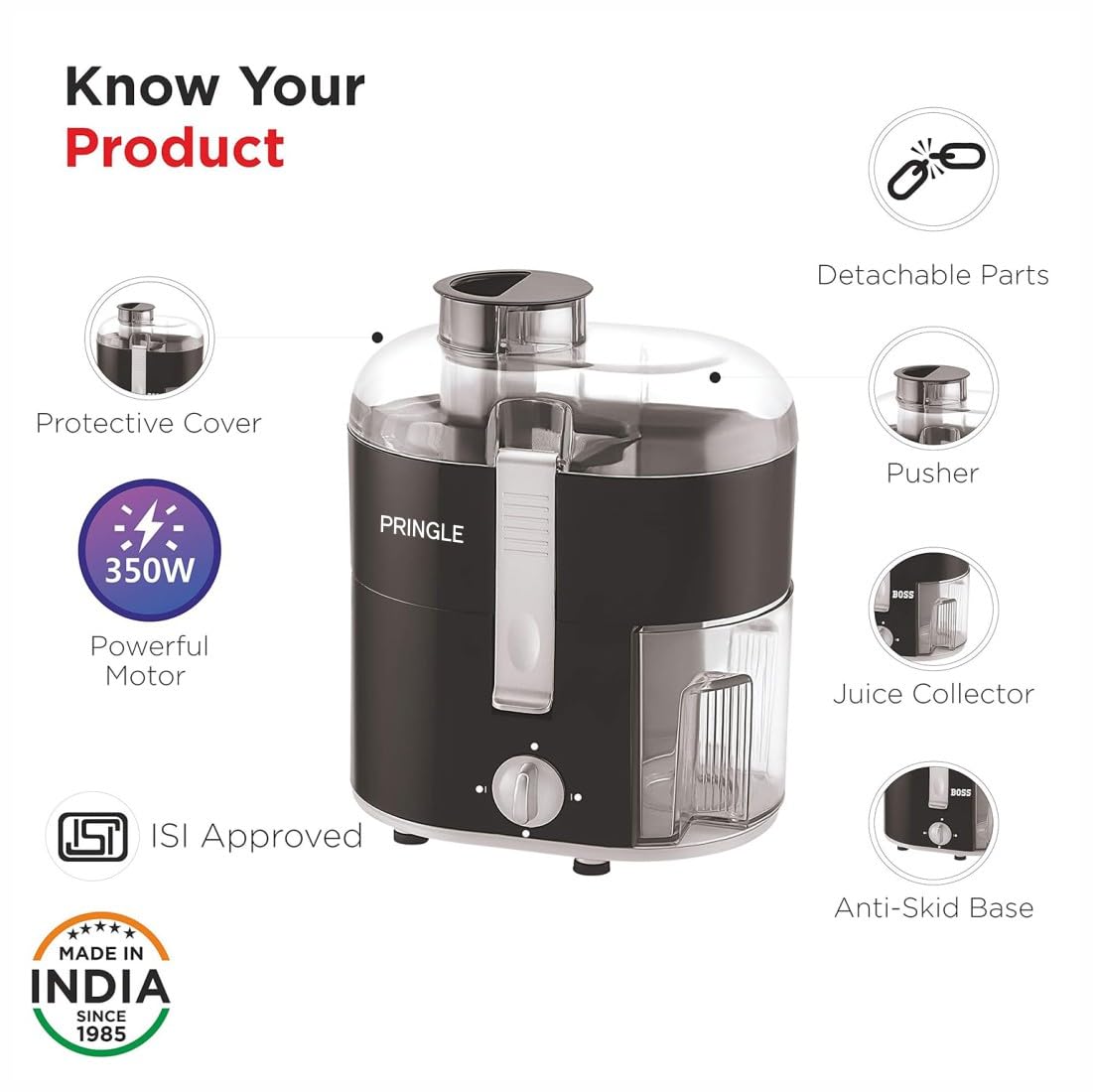 Nector Electric Juicer by Pringle Homeware - detail view