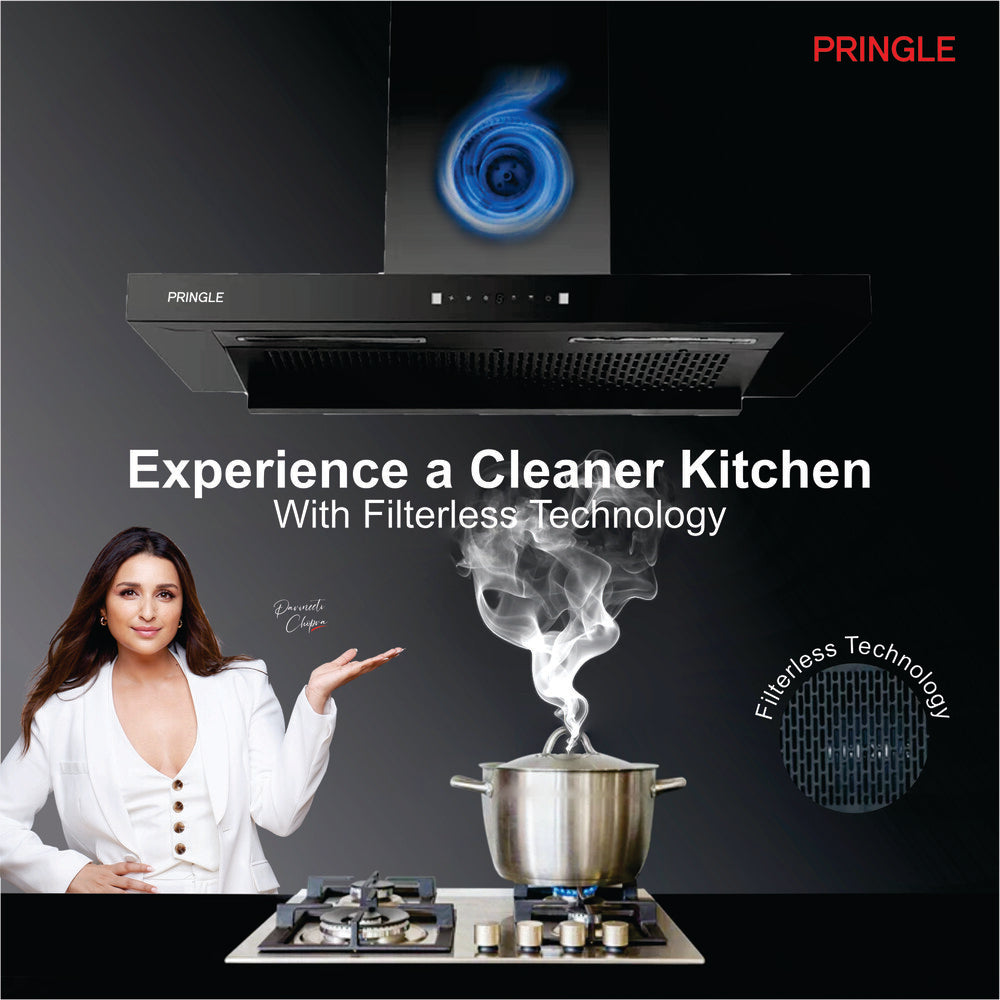 Pringle PRIME 75cm 1400 m³/hr T-Shape Kitchen Chimney by Pringle Homeware - lifestyle view