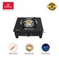 Pringle 1 Burner Gas Stove Top for Kitchen - Manual Ignition Cooktop Modern Glass Stove for Modular Kitchen, ISI Certified & Compatible with LPG - 1 Year Warranty- Model :PGT01