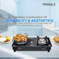 Pringle 2 Burner Gas Stove Top for Kitchen - Manual Ignition Cooktop Modern Glass Stove for Modular Kitchen, ISI Certified & Compatible with LPG - 2 Year Warranty- Model (Matrix -2 Burner)