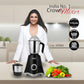 Pringle 2 Jar Mixer Grinder| 500W Powerful Motor | [ISI] Certified | 304 Grade SS Blade| 2 SS Jars Liquidizing Jar (1 Litres) Chutney Jar (0.4 Litres)3 Speed Options with Whip (1 Year Warranty)