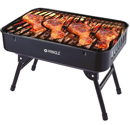 Pringle BBQ Charcoal Barbeque Grill Set for Home & Outdoor | BBQ Tandoor with 1 Rack and Tray