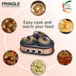 Pringle Electric triangle Slow Cooker 3 Litre | Ceramic Pot with Glass Lid | Copper Color FW 1808 (3 deep pots 1 Litre each)| First In India