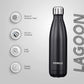 Pringle Lagoon Hydrosteel Bottle |Stainless Steel Hot and Cold Vacuum Insulated Flask, 750ml, Black, | Lightweight & Keeps Drinks Hot/Cold for 24+ Hours