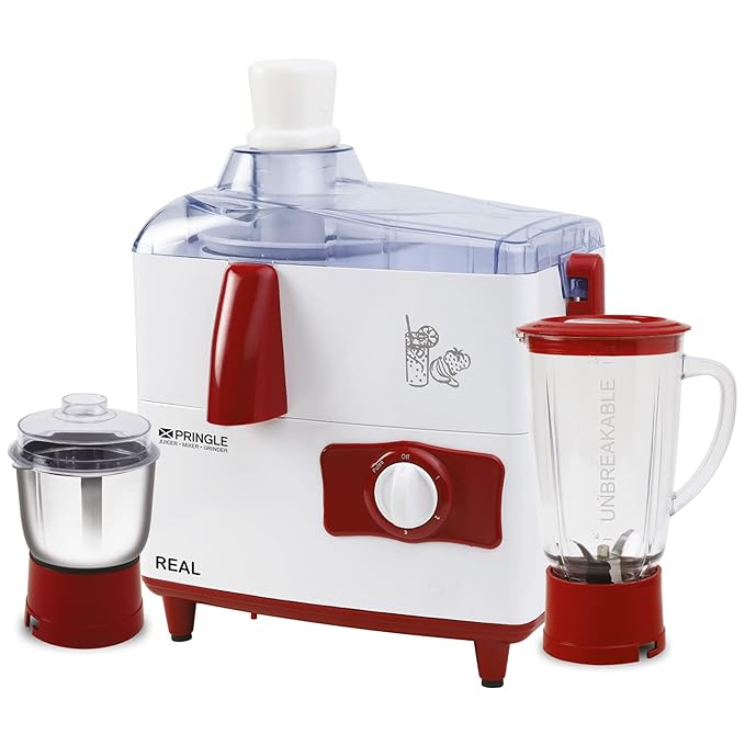 Pringle Real High Efficiency 500 Watt Juicer Mixer Grinder With 2 Unbr