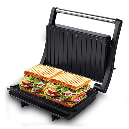 Pringle Sandwich and Panini Toaster Griller 2 Slice Non-Stick 180° Rotation Sandwich and Panini Toaster Griller Automatic Temperature Cut-off with LED Indicator For Home And Kitchen - GM 721 | 1000 watt