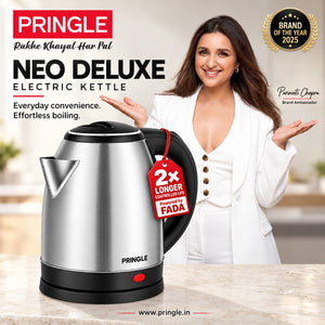 Neo Dlx 1.8L Stainless Steel Electric Kettle 1350W | Fast Boiling | Auto Cut-Off | Power Indicator | Silver