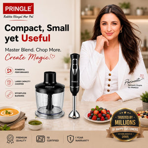 Master Blend 2-in-1 Hand Blender & Chopper | 400W Powerful DC Motor | SS Rust-Free Detachable Arm | 1 Yr Warranty | (MasterBlend_HB_Black)