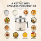 Vertex Multipurpose Electric Kettle with SS Steamer | 1.5 Litre Capacity | 600W Powerful Heating